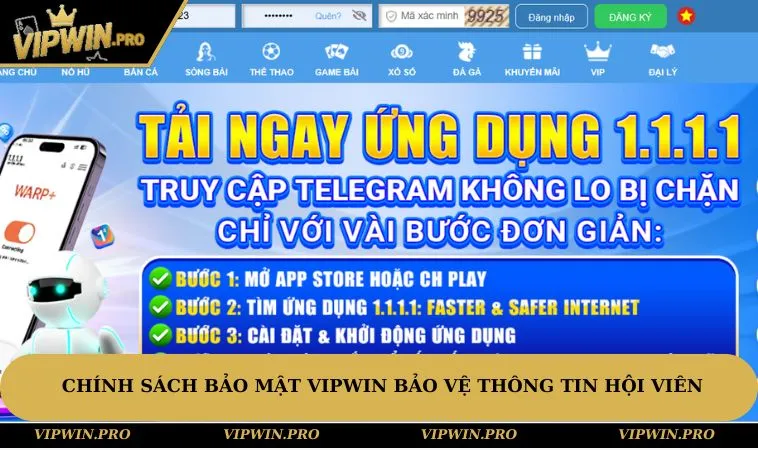 Chính sách bảo mật VIPWIN bảo vệ thông tin hội viên