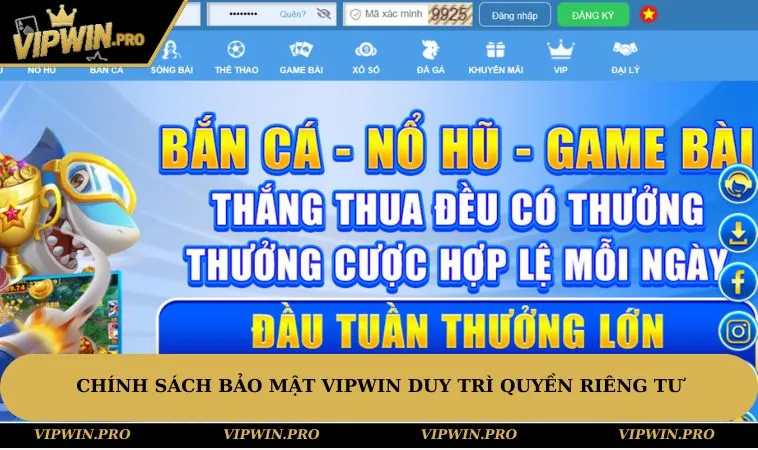 Chính sách bảo mật VIPWIN duy trì quyền riêng tư