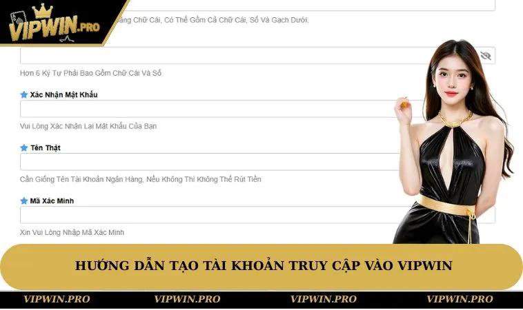 Hướng dẫn tạo tài khoản truy cập vào VIPWIN