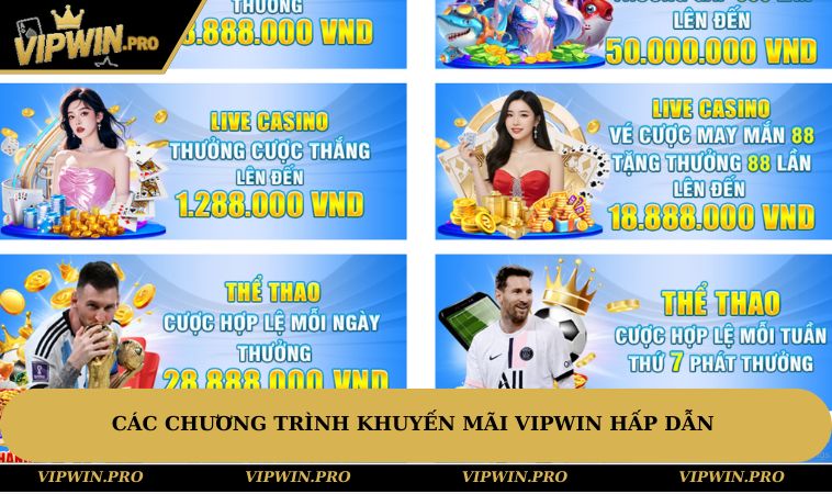 Các sự kiện khuyến mãi VIPWIN nổi trội